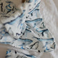 SPUCKTÜCHER 2ER SET BLUE WHALES (60x60cm) - Mini Indians